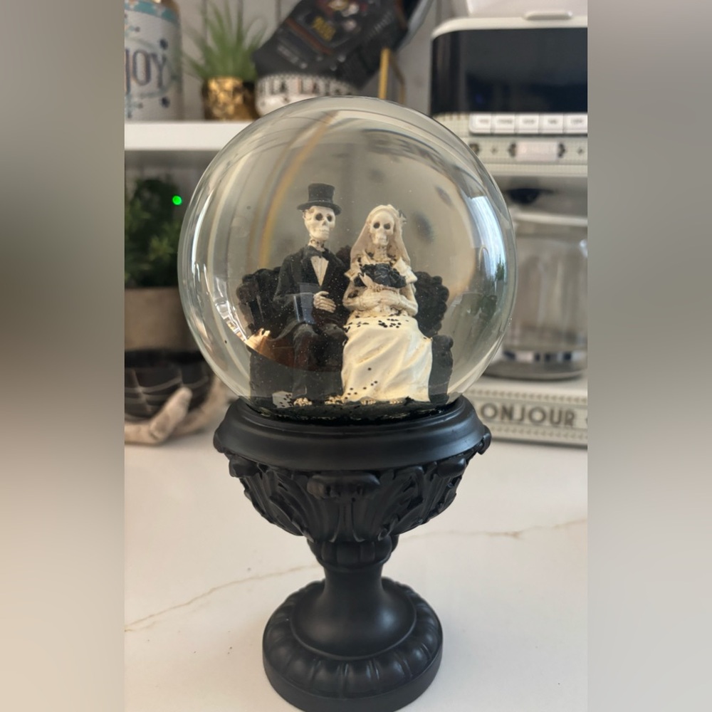 Skeleton Couple Snow Globe